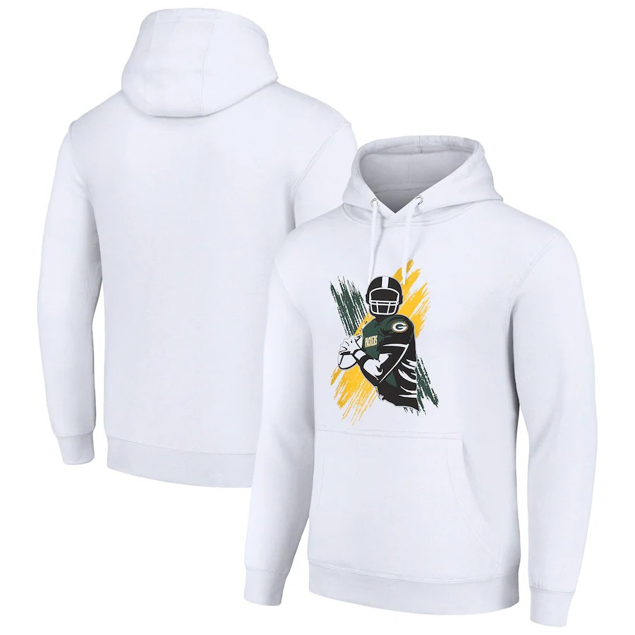 Men green bay packers white 2024 NFL hoodie->new orleans saints->NFL Jersey